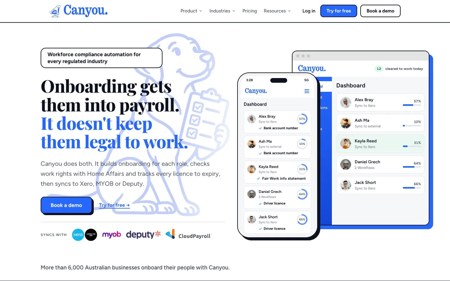 The Canyou homepage.